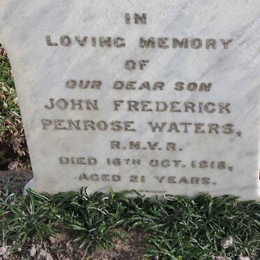 WATERS John Frederick Penrose -1918