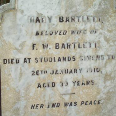 BARTLETT Mary -1910