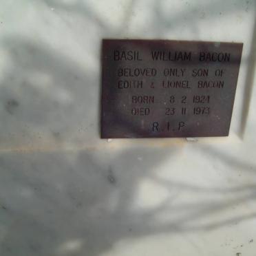 BACON Basil William 1924-1973