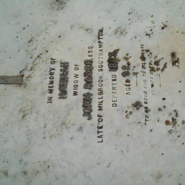 BAKER Hannah -1832