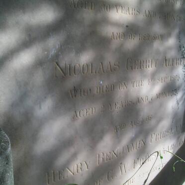 BLERK Nicolaas Gerrit Alfred, van -1885 :: FRIESLAAR Henry Benjamen -18??