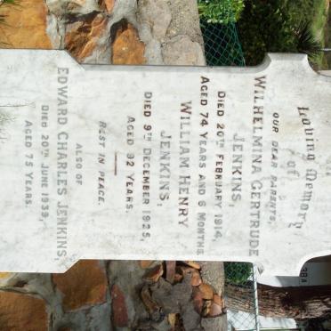 JENKINS William Henry -1925 &amp; Wilhelmina Gertrude -1914 :: JENKINS Edward Charles -1939