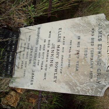 GRAY James Edward -1891 :: JENKINS Ellen Mary Rowley nee GRAY -1917 :: JENKINS Burford Herbert James -1954