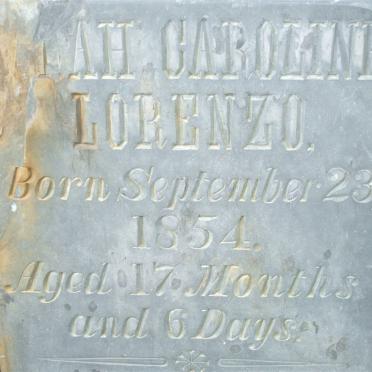 LORENZO ?...ah Carolina 1854-1856