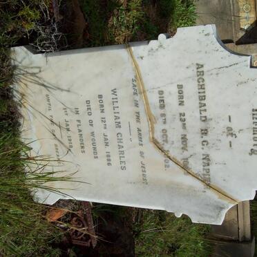 NAPIER Archibald B.C. 1889-1902 :: NAPIER William Charles 1886-1918