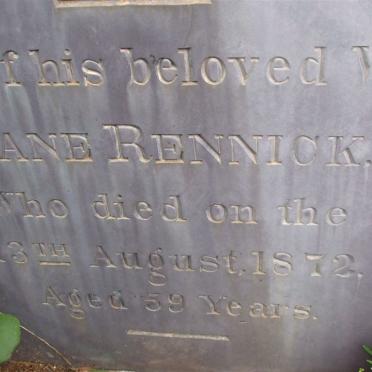 RENNICK James -1861 &amp; Jane -1972