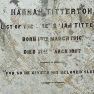 TITTERTON Hannah 1816-1887
