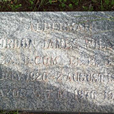 WILSON Gordon James 1920-1995