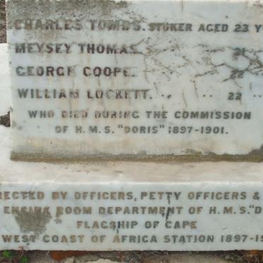 1. Memorial for stokers who died during the commission of H.M.S. DORIS 1897-1901