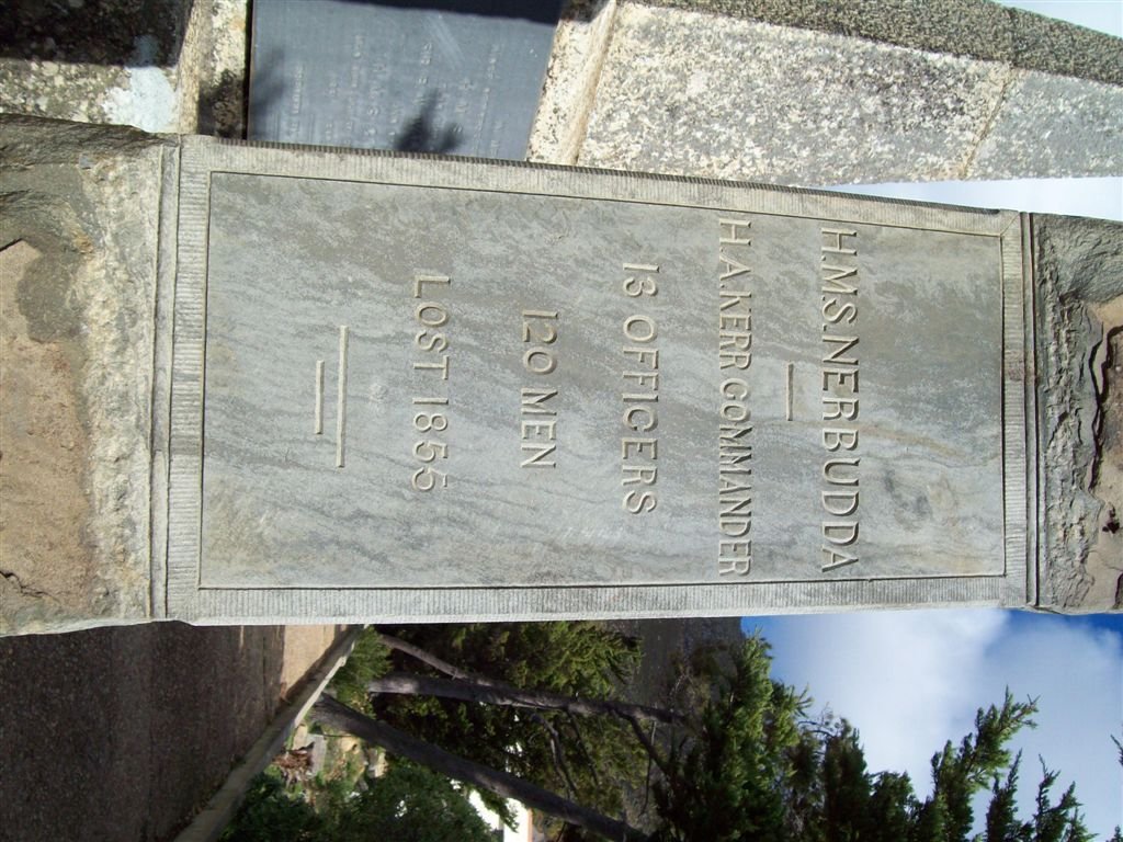 Monument to dead of H.M.S. Nerbudda  -1855