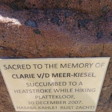 KIESEL Clarie, V.D. MEER -2007