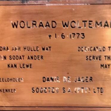 Western Cape, Cape Town, WYNBERG, 2 Military Hospital, Wolraad Woltemade memorial