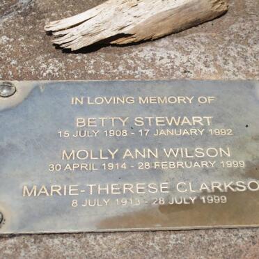 STEWART Betty 1908-1992 :: WILSON Molly Ann 1914-1999 :: CLARKSON Marie-Therese 1913-1999