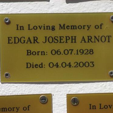 ARNOT Edgar Joseph 1928-2003