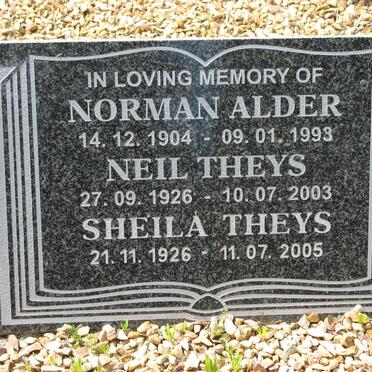 ALDER Norman 1904-1993 :: THEYS Neil 1926-2003 :: THEYS Sheila 1926-2005