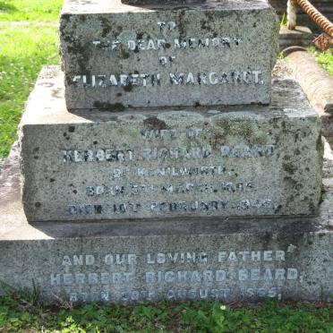 BEARD Herbert Richard 1865- &amp; Elizabeth Margaret 1865-1946