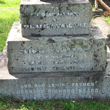 BEARD Herbert Richard 1865- &amp; Elizabeth Margaret 1865-1946