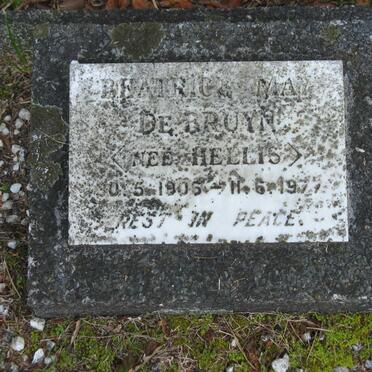 BRUYN Beatrice May, de nee HELLIS 1906-1977