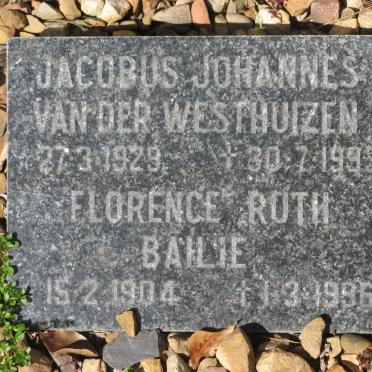 BAILIE Florence Ruth 1904-1996 :: VAN DER WESTHUIZEN Jacobus Johannes 1929-1993