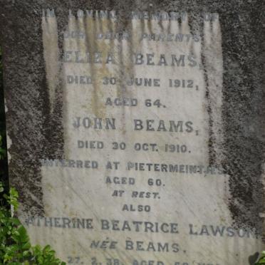 BEAMS John -1910 &amp; Eliza -1912 :: LAWSON Katherine Beatrice nee BEAMS -1938