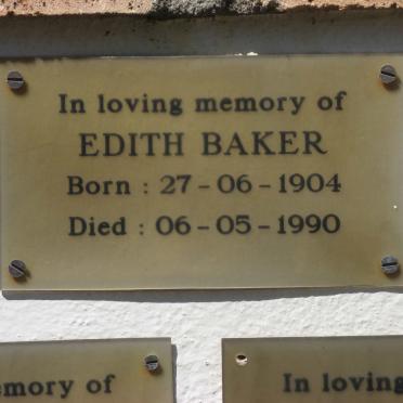 BAKER Edith 1904-1990