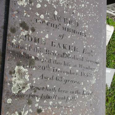 BAKER John -1852