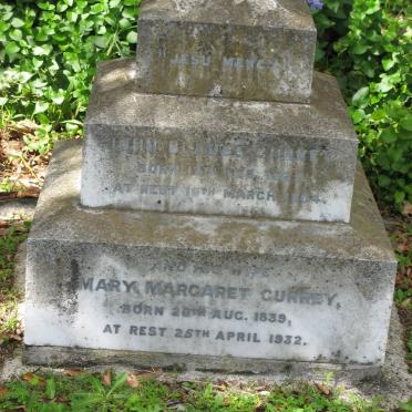 CURREY John Blades 1829-1904 &amp; Mary Margaret 1839-1932