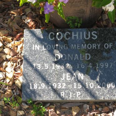 COCHIUS Donald 1932-1997 &amp; Jean 1932-2000