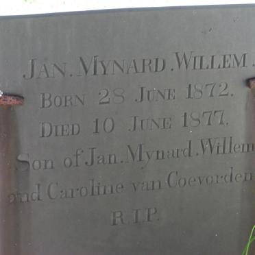 COEVORDEN Jan Mynard Willem, van 1872-1877