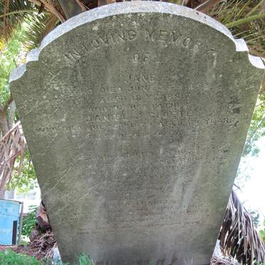 CLOETE Daniel J. -1879 &amp; Emma Nourse -1888 :: CLOETE Jane -18?? :: CLOETE Emma Frances -1903