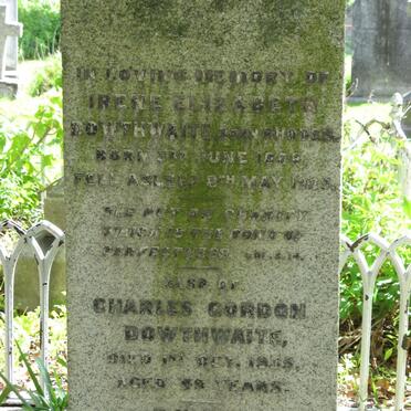 DOWTHWAITE Charles Gordon -1935 &amp; Irene Elizabeth RHODES 1888-1939