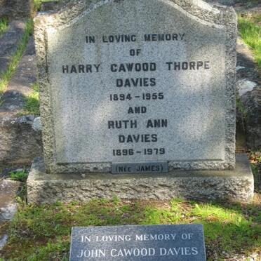 DAVIES Harry Cawood Thorpe 1894-1955 &amp; Ruth Ann JAMES 1896-1979 :: DAVIES John Cawood 1931-1986