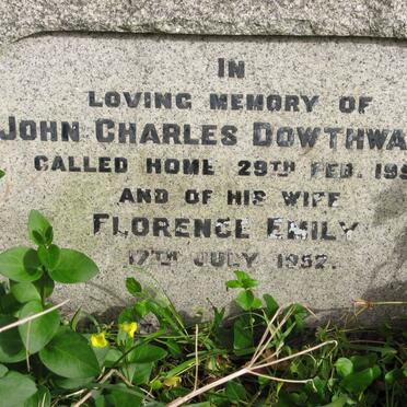 DOWTHWAITE John Charles -1952 &amp; Florence Emily -1952