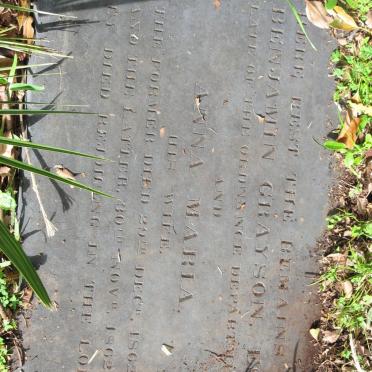 GRAYSON Benjamin -1862 &amp; Anna Maria -1862