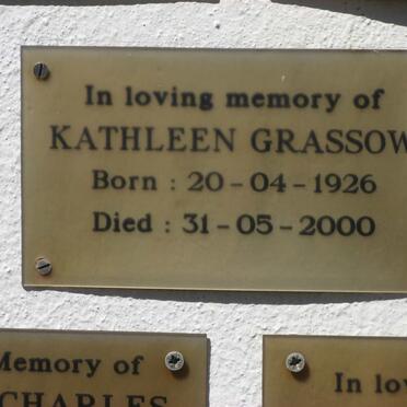 GRASSOW Kathleen 1926-2000
