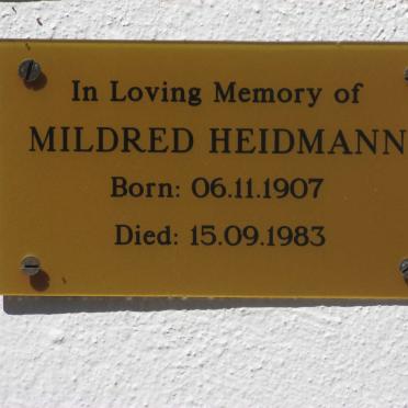 HEIDMANN Mildred 1907-1983