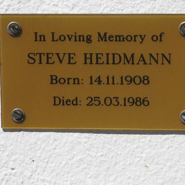 HEIDMANN Steve 1908-1986