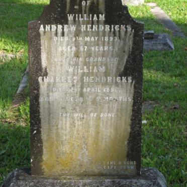 HENDRICKS William Andrew -1893 :: HENDRICKS William Charles -189?