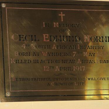 HORNE Cecil Edmund 1879-1917