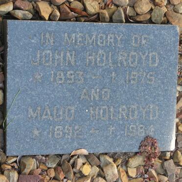 HOLROYD John 1893-1975 &amp; Maud 1892-1984
