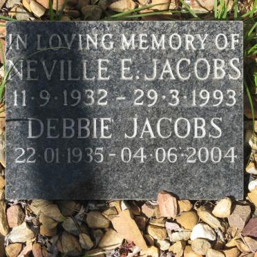 JACOBS Neville E. 1932-1993 &amp; Debbie 1935-2004