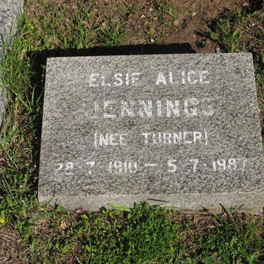 JENNINGS Elsie Alice nee TURNER 1910-1987
