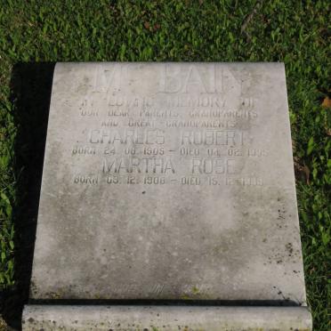 McBAIN Charles Robert 1905-1995 &amp; Martha Rose 1906-1999