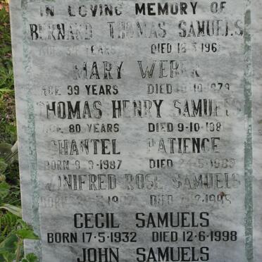 PATIENCE :: SAMUELS :: WEBER