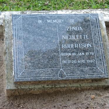 ROBERTSON Zenda Nicolette 1978-1987