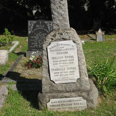 ROYAL Edward William 1854-1912 &amp; Isabella 1859-1914 :: ROYAL Edward William 1890-1891