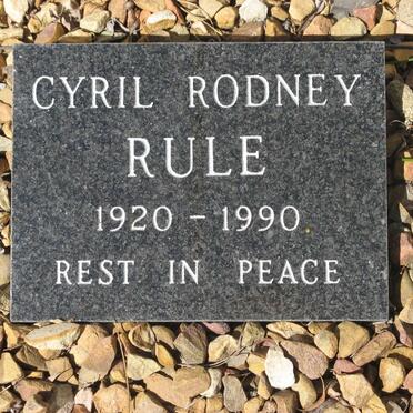 RULE Cyril Rodney 1920-1990