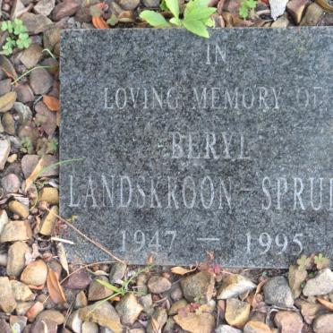 SPRUIT Beryl, LANDSKROON 1947-1995