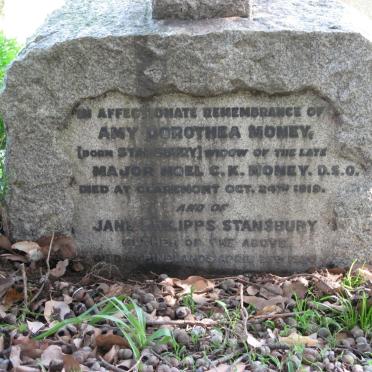 STANSBURY Jane Philipps -1930 :: MONEY Amy Dorothea nee STANSBURY -1919