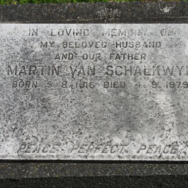 SCHALKWYK Martin, van 1916-1979